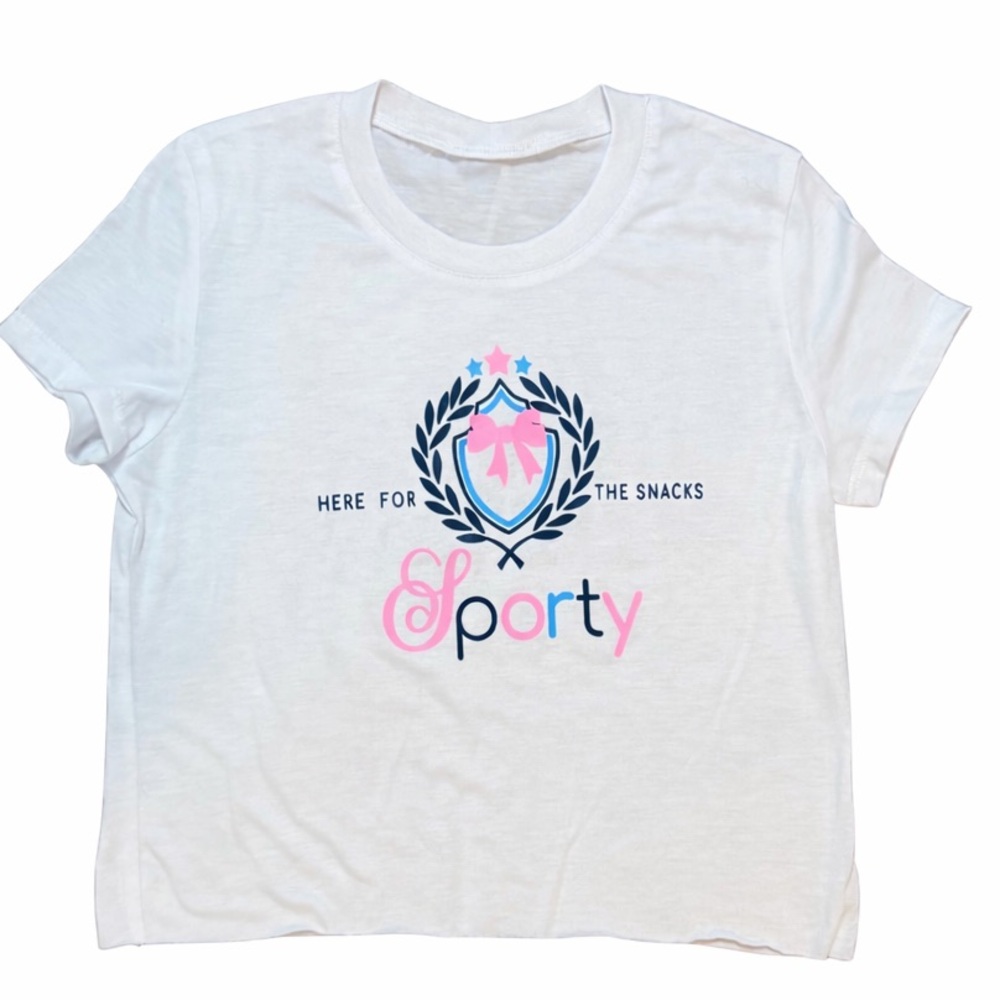 Firehouse Sporty White with neon graphics t-shirt girls size small NWOT